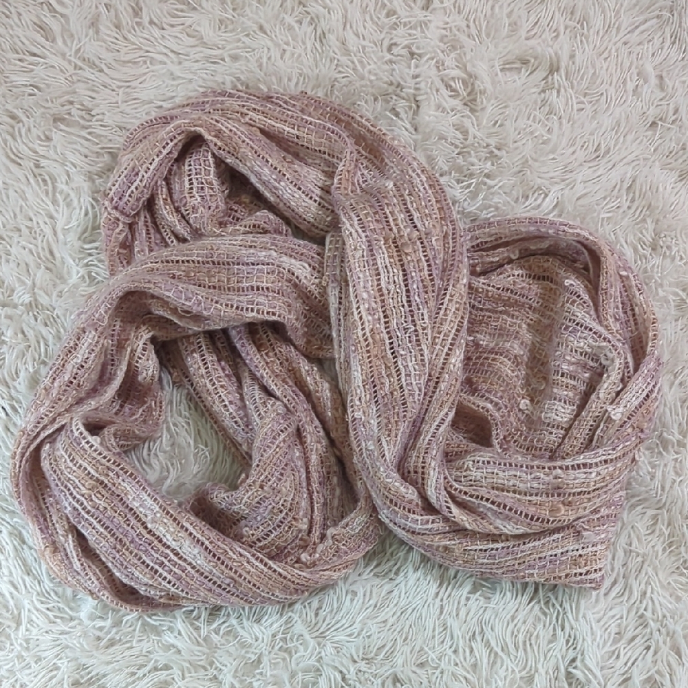 Elegant Pink Knit Scarf